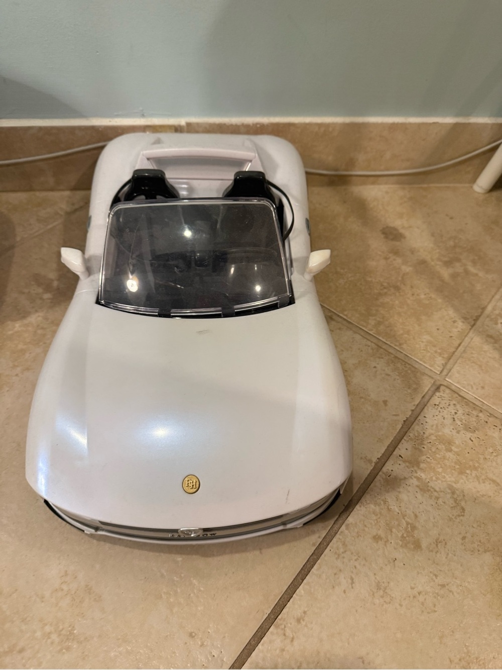 White Convertible Toy Car for Kids - Sleek Lights Up Rainbow High